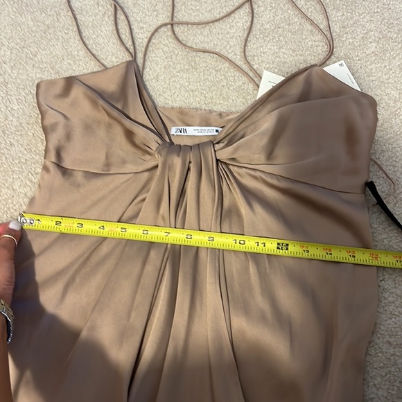 ZARA Knotted Slip Dress - Picture 14 of 16
